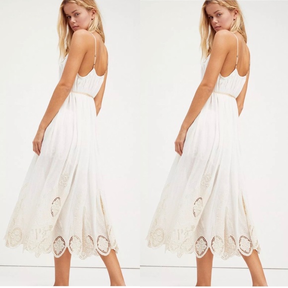New Free People Lydia Maxi Set In Gardenia Size M - Picture 2 of 8